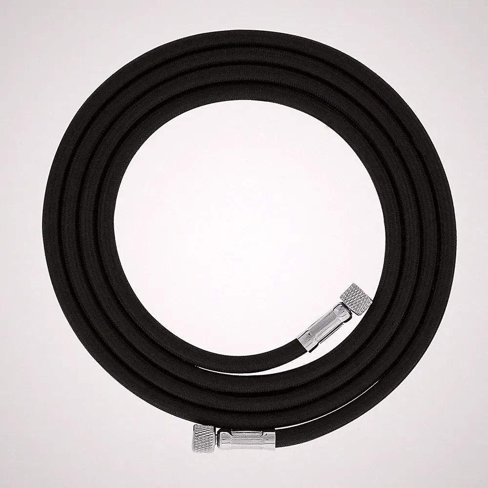 6' BRAIDED AIRBRUSH HOSE 1/8" Fitting Ends Coupling Fits Iwata Master Compressor