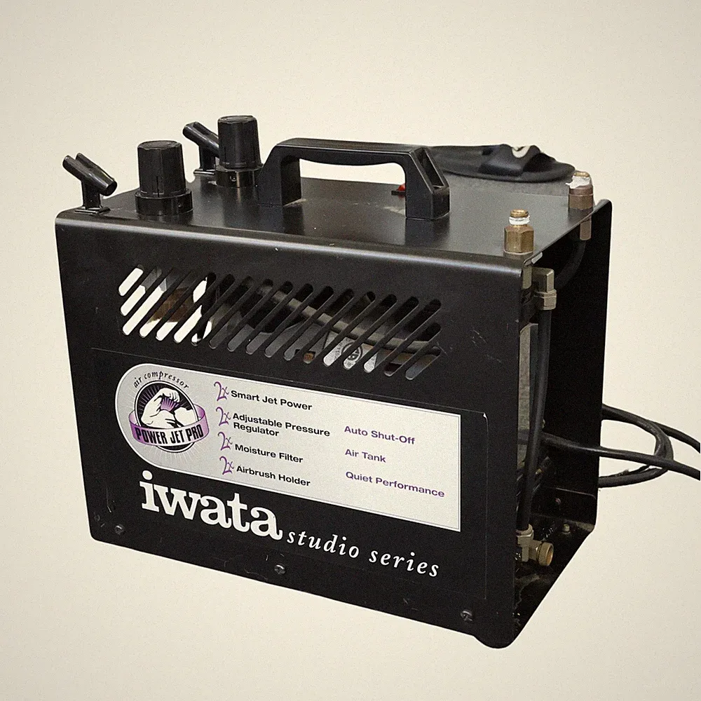 Iwata Power Jet Elite Air Compressor Airbrush Hose Double Piston IS975 Twin Pump